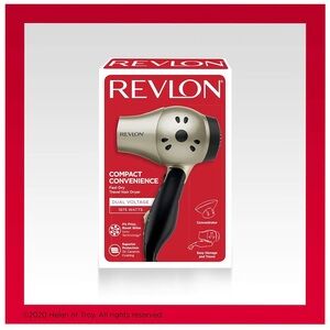 Revlon 1875 Watt Hair Blow Dryer with Foldable Handle Great for Travel